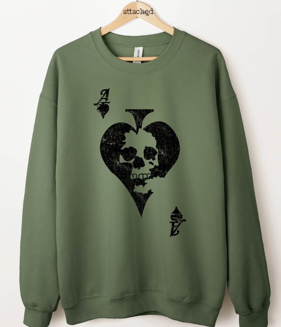 Skull Card Graphic Top