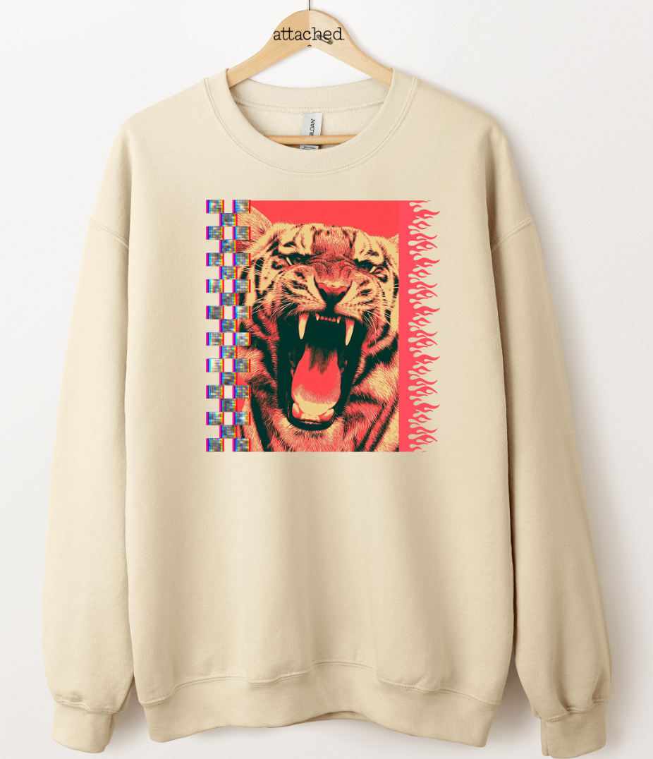 Tiger Flames Graphic Top