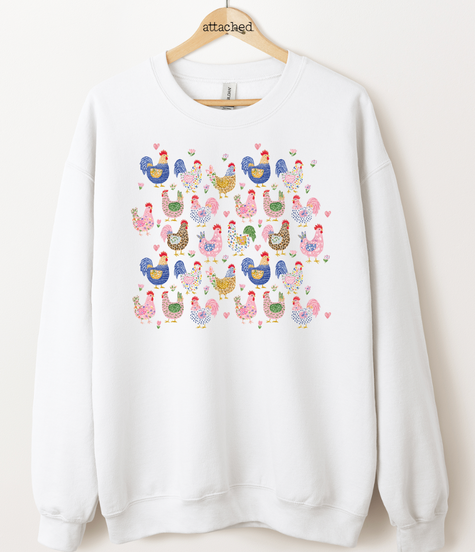 Chicken Patterns Graphic Top