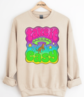 Take It Easy Leopard Ufo Graphic Top