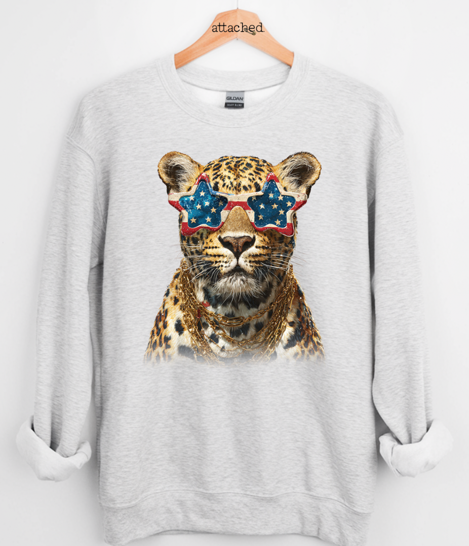 American Leopard Graphic Top