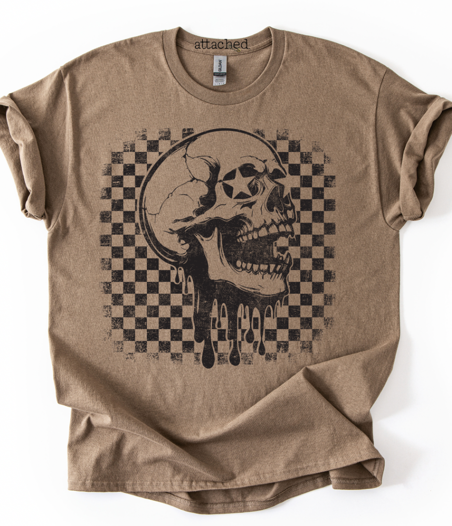 Drippy Skull Graphic Top