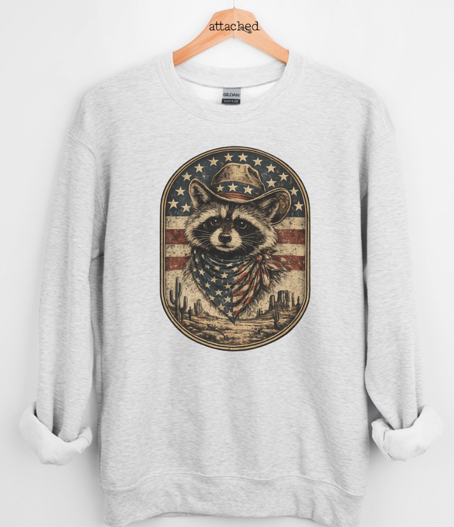 Patriotic Raccoon Graphic Top