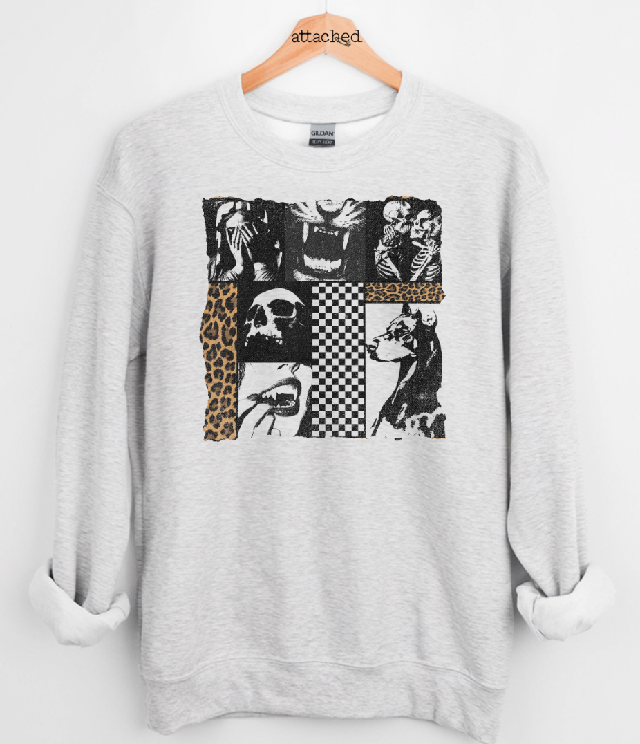 Edgy Collage Graphic Top