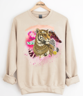 Attached Scrapbook Tiger Graphic Top
