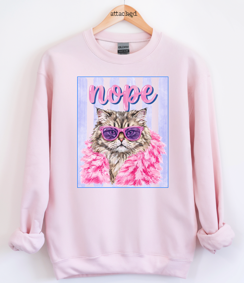 Nope Cat Graphic Top