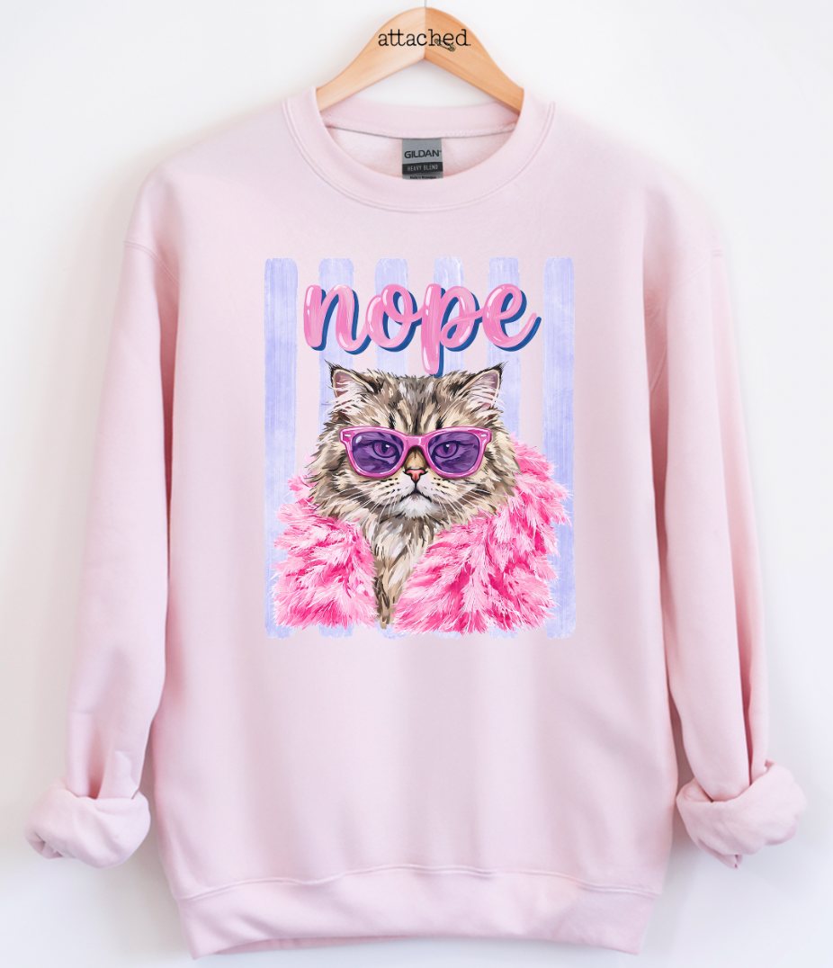 Nope Cat Graphic Top