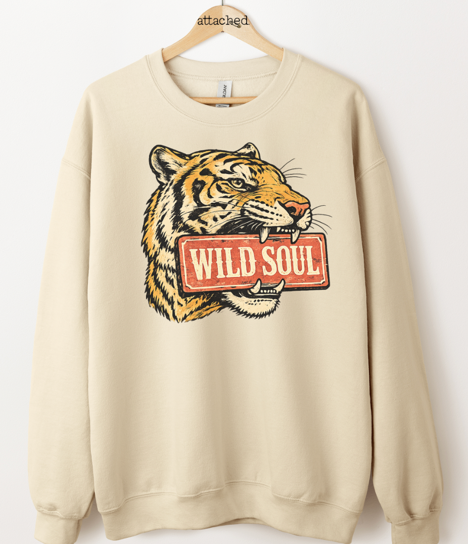 Vintage Wild Soul Tiger Graphic Top