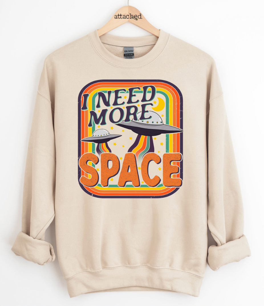 Retro Need More Space Graphic Top