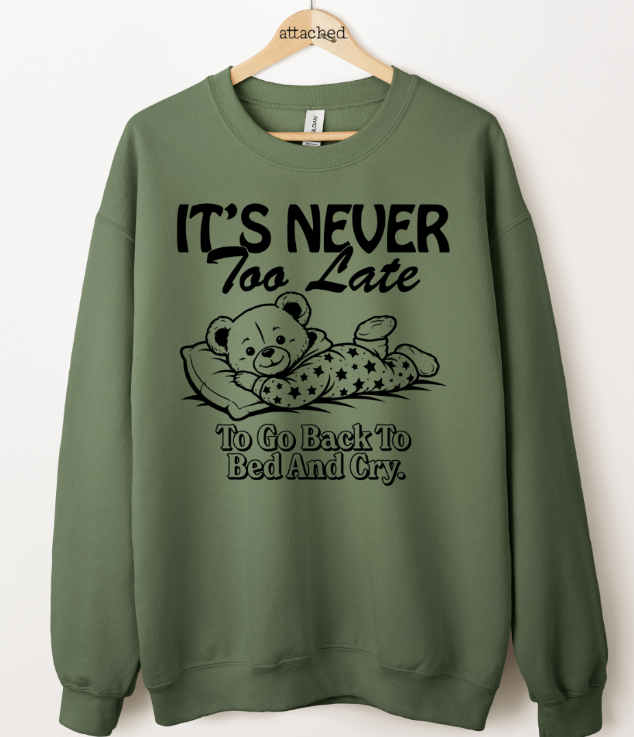 Never Too Late Bear Graphic Top