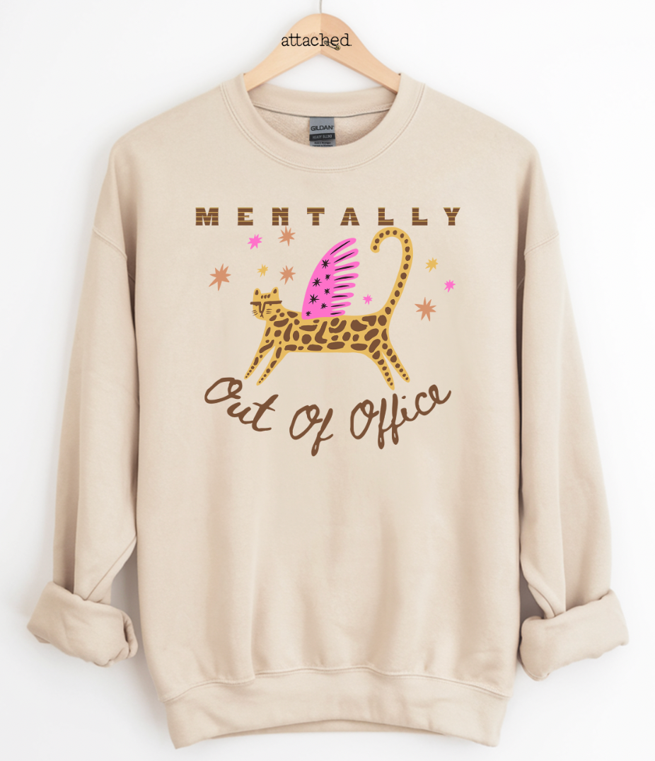 Mentally Out Of Office Leopard Graphic Top