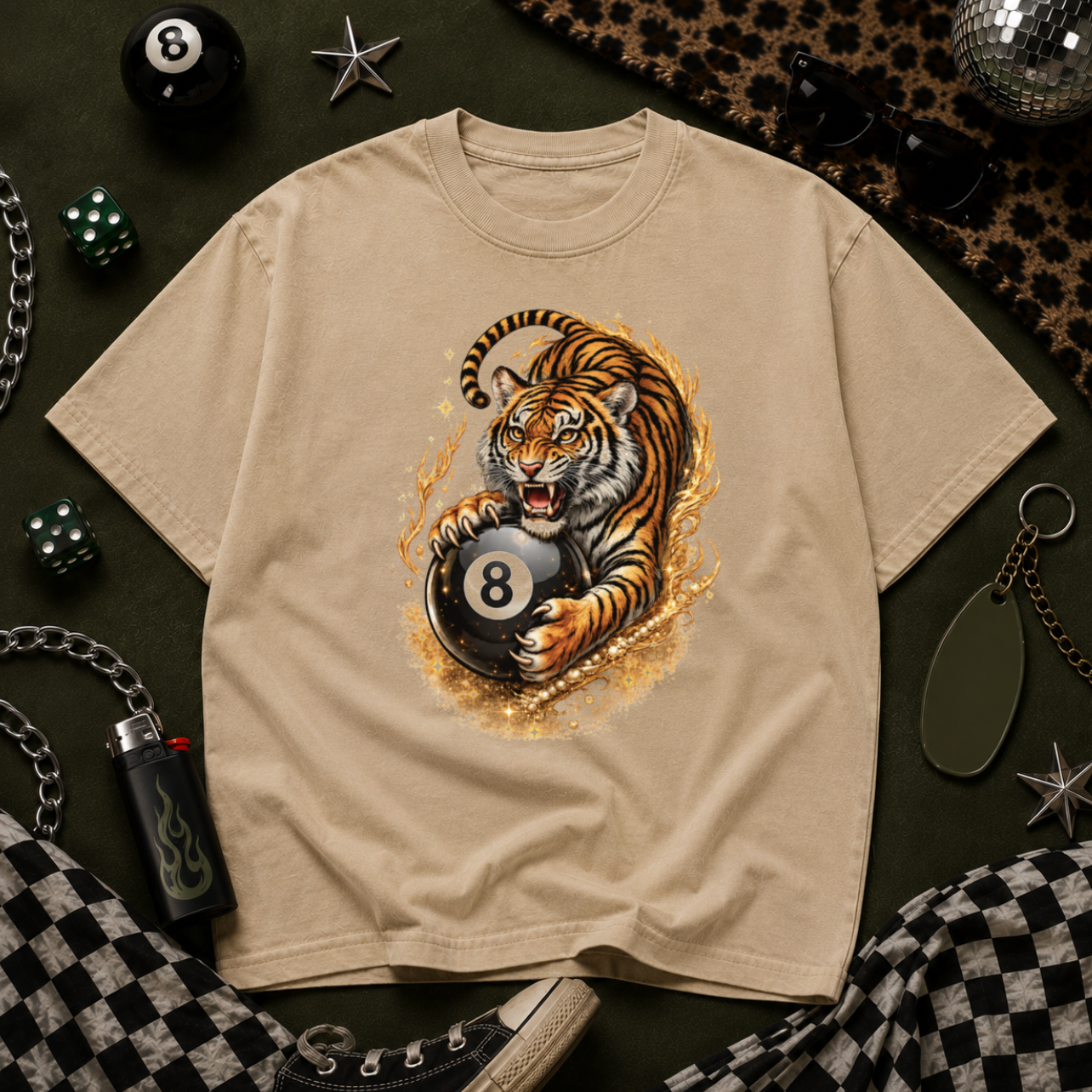 Tiger 8 Ball Graphic Tee