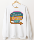 Jesus Loves You Sign Graphic Top