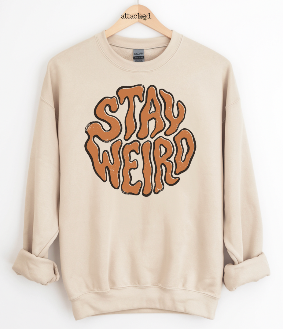 Distressed Stay Weird Graphic Top
