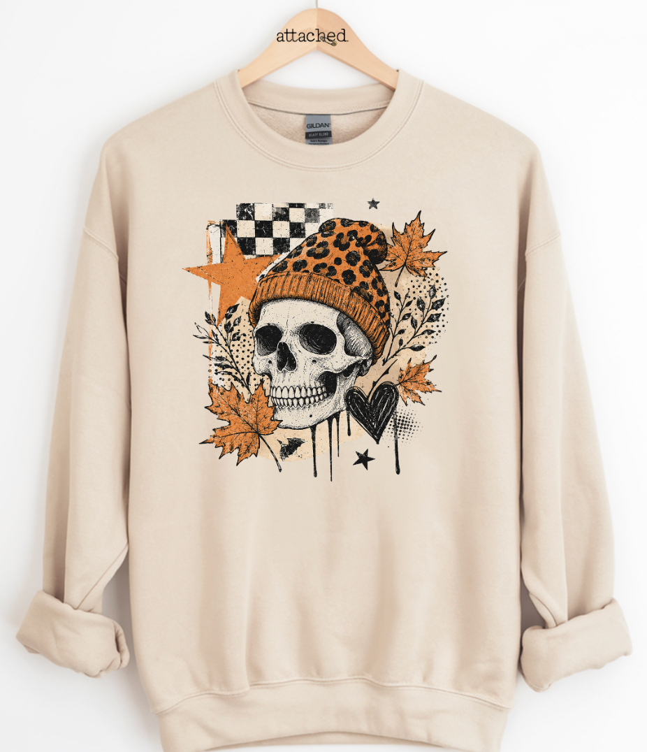 Fall Skulls Graphic Top