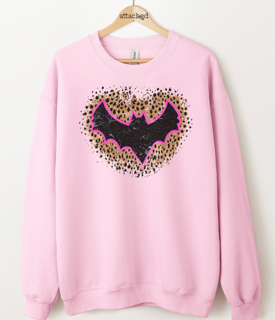 Bat Leopard Print Graphic Top