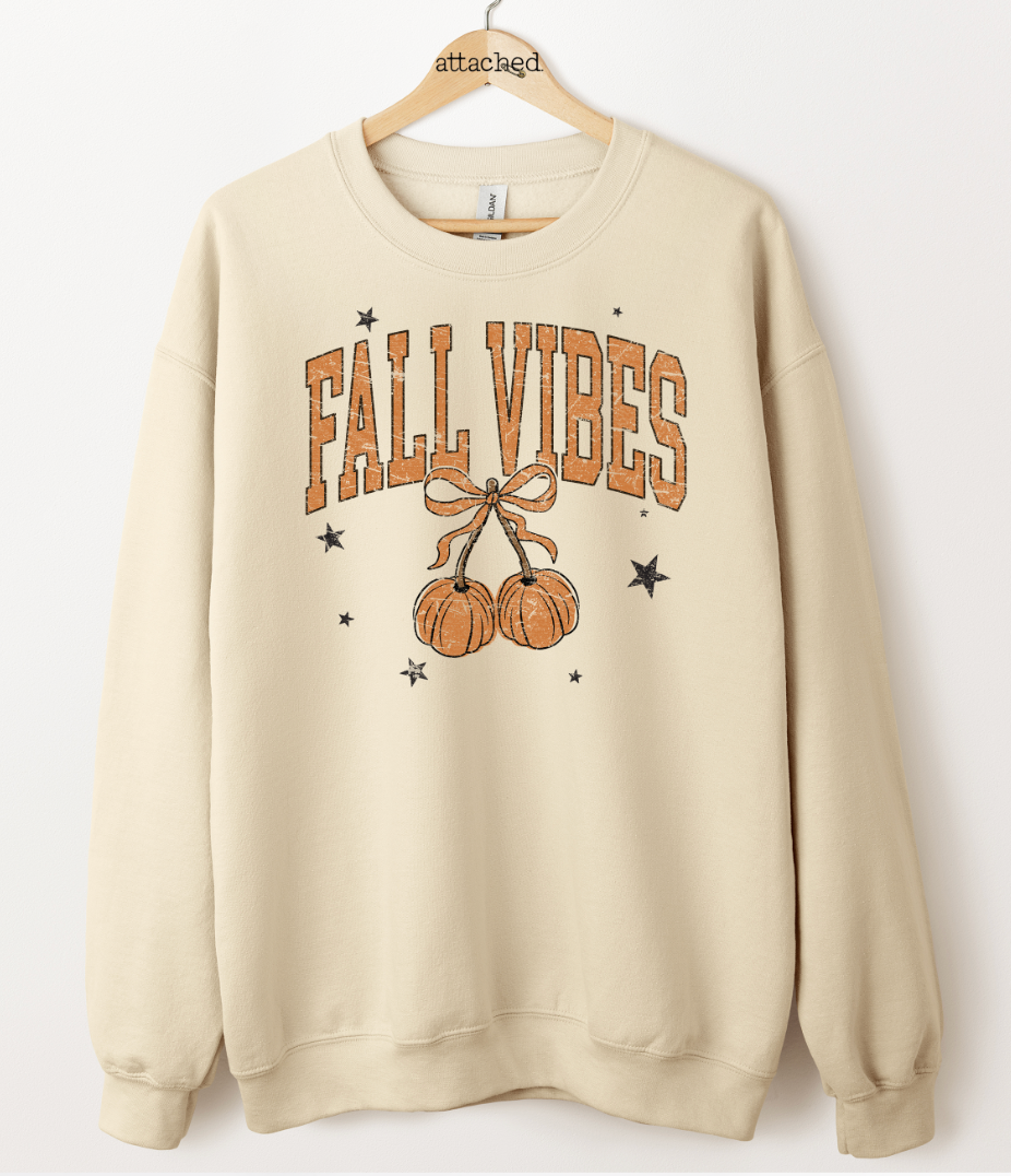 Fall Vibes Pumpkin Cherries Graphic Top