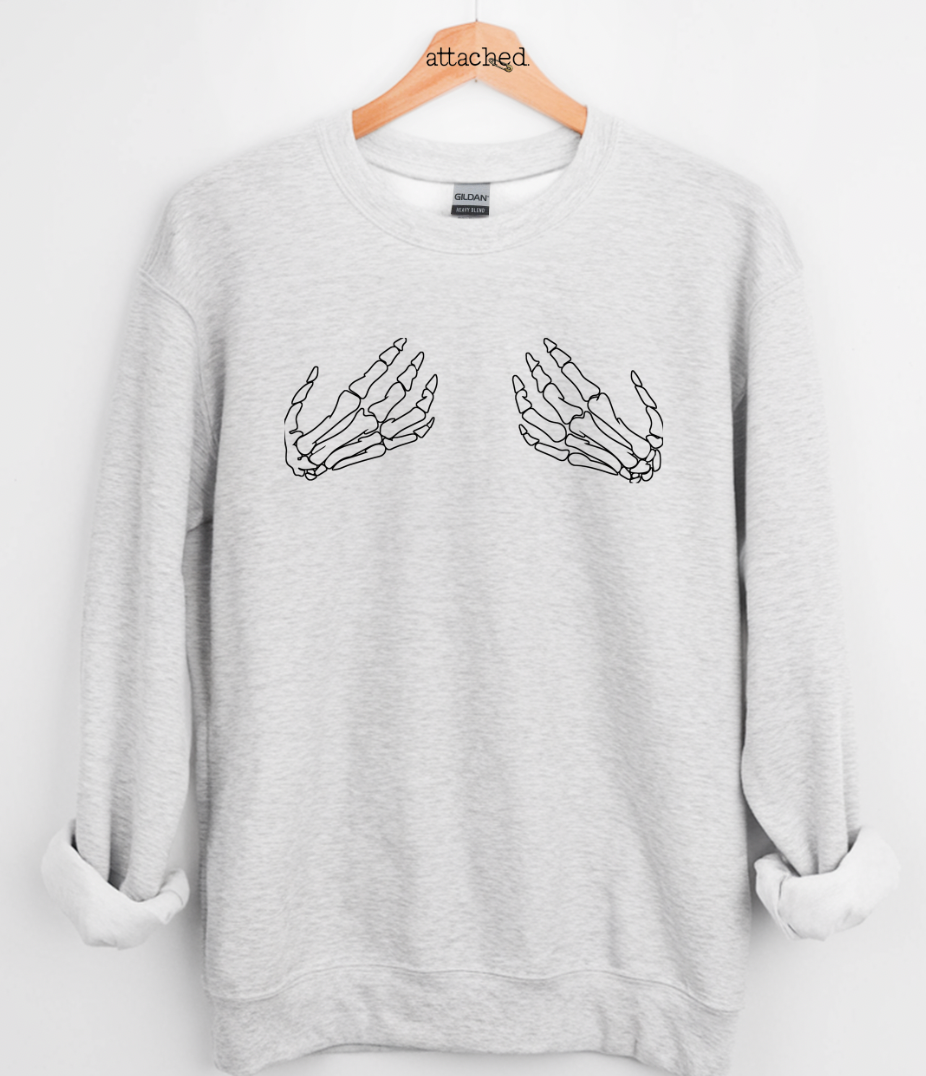 Skeleton Hand Bubs Graphic Top