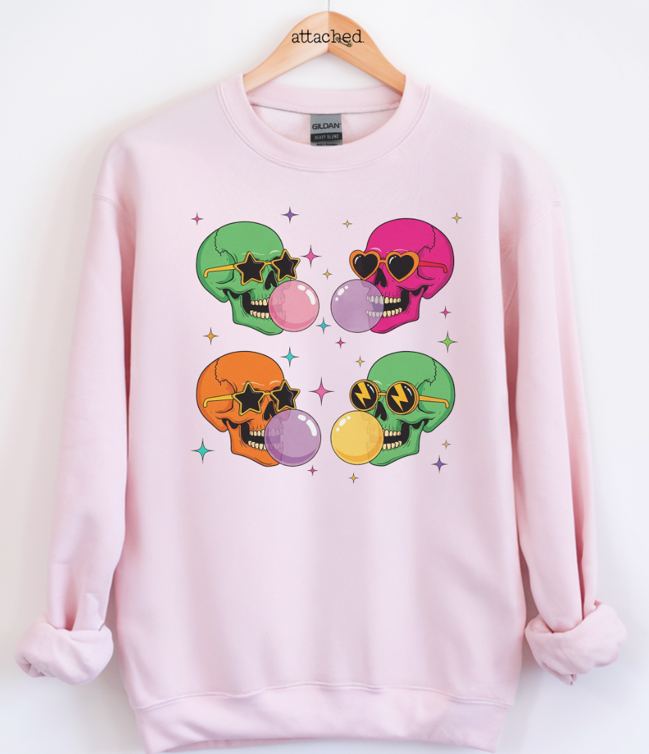 Bubblegum Skeletons Graphic Top