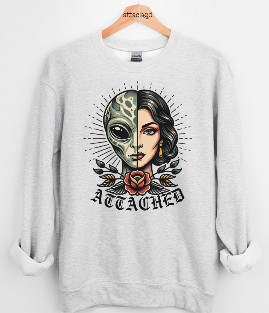 Attached Lady Alien Graphic Top