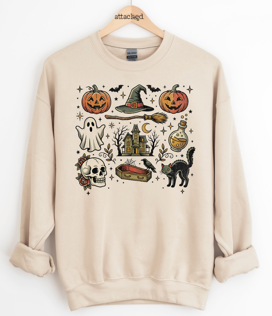 Spooky Collage Graphic Top