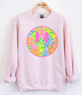 Leopard Colorful Smiley Graphic Top
