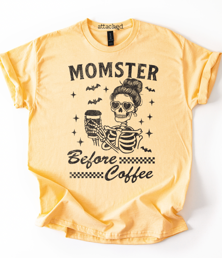 Momster Before Coffee Graphic Top