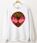 Leopard Alien Head Graphic Top