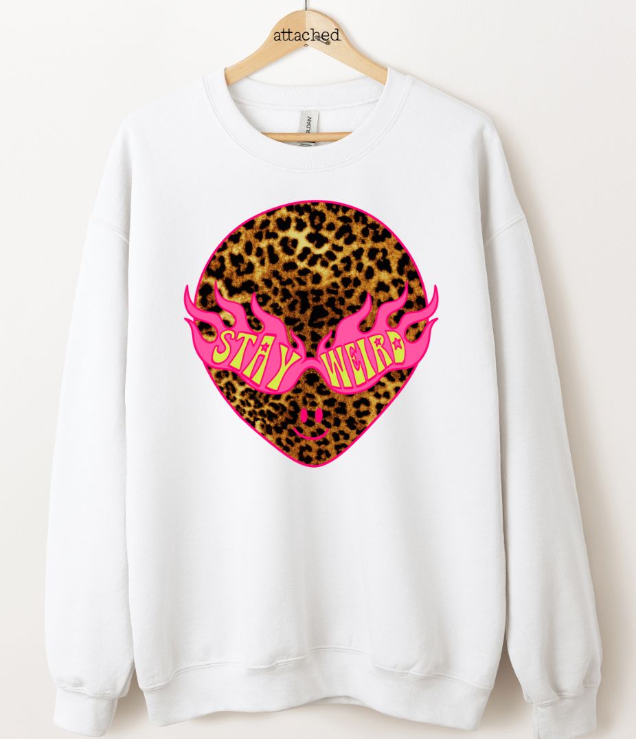 Leopard Alien Head Graphic Top
