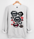 Edgy Mouth Collage Graphic Top