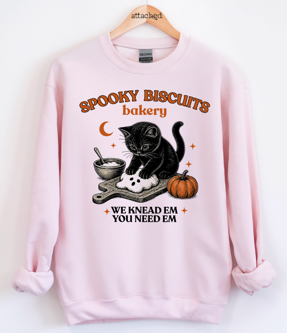 Spooky Biscuits Cat Graphic Top