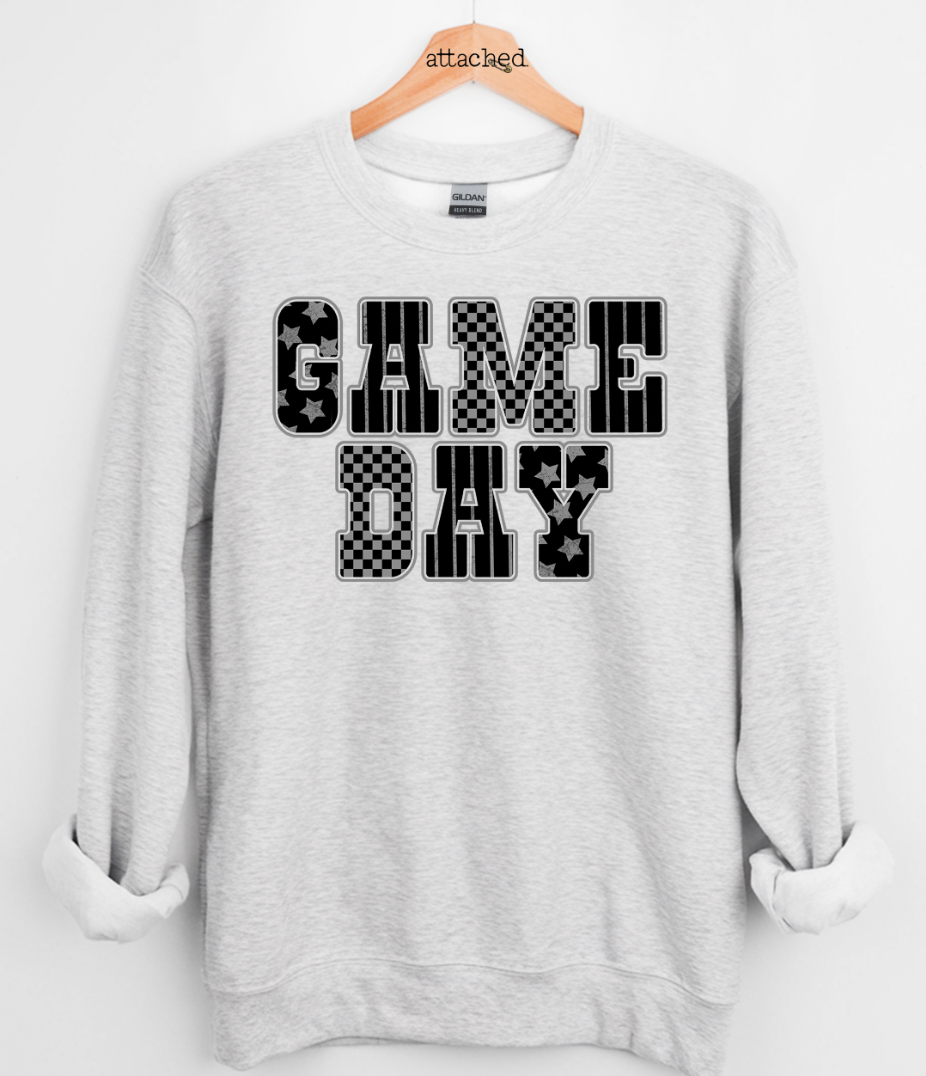 Game Day Printed Letters Graphic Top