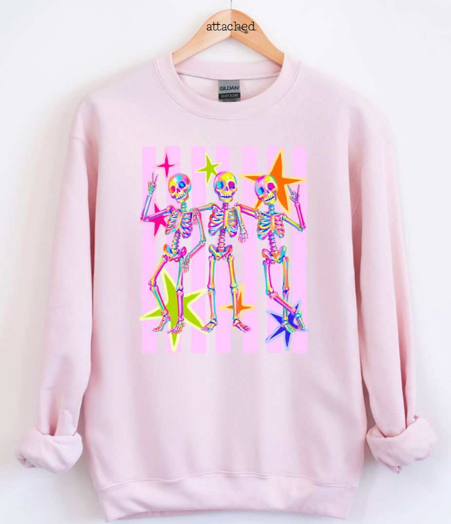 Colorful Skeletons Graphic Top