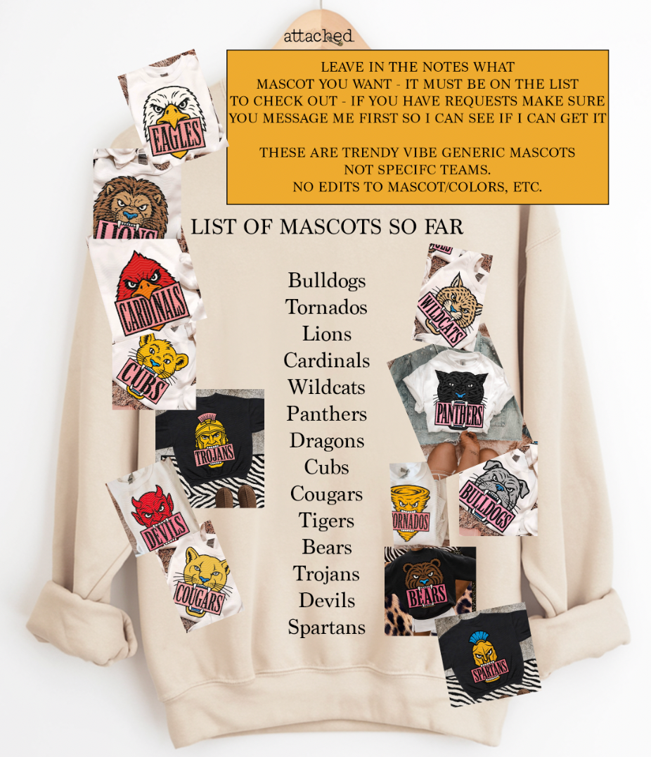 CHOOSE YOUR MASCOT Graphic Top