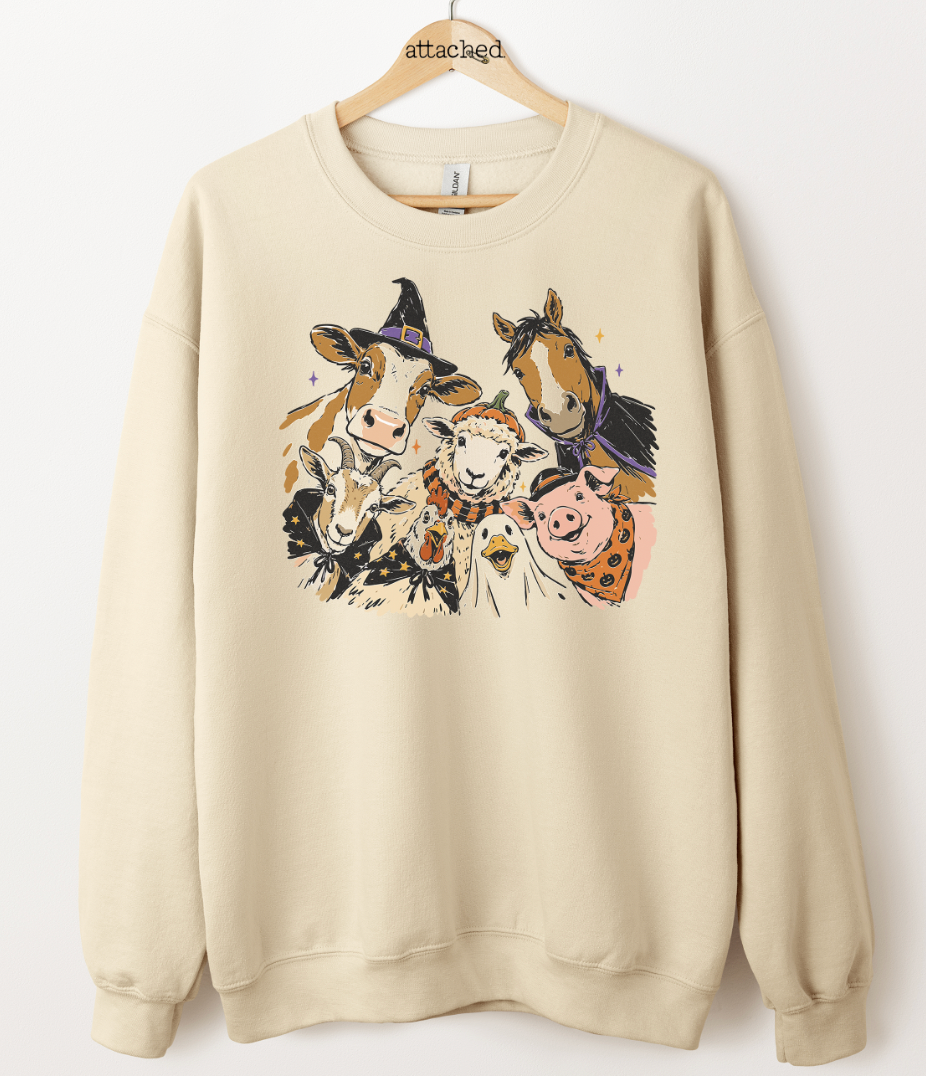 Halloween Farm Animals Graphic Top