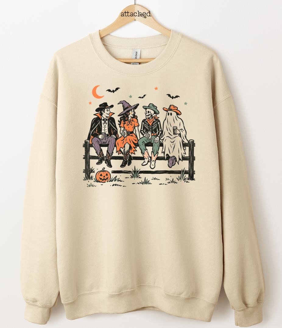 Western Spooky Friends Graphic Top