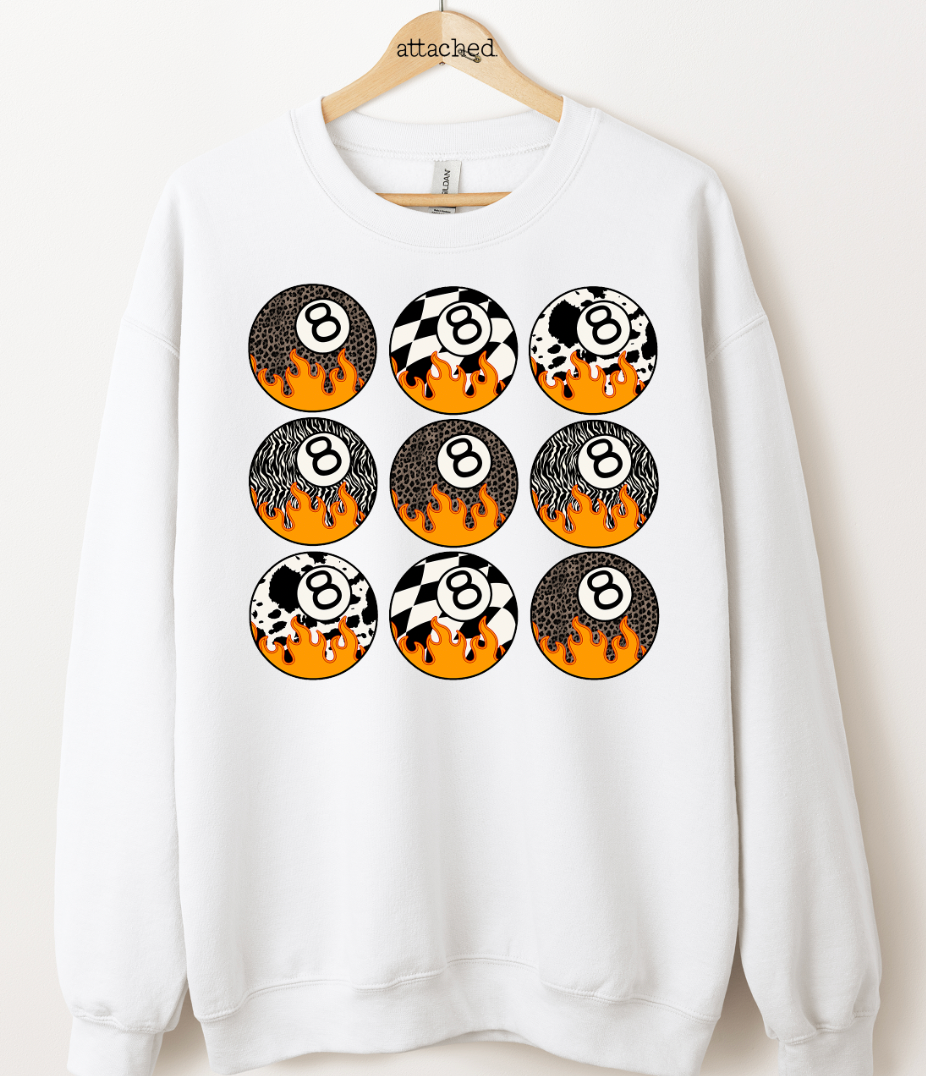 Grunge 8 Balls Graphic Top