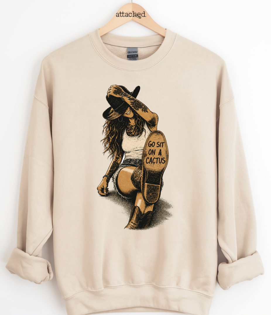 Hide Society Go Sit On A Cactus Graphic Top
