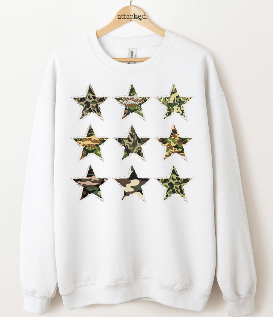 Camo Stars Graphic Top