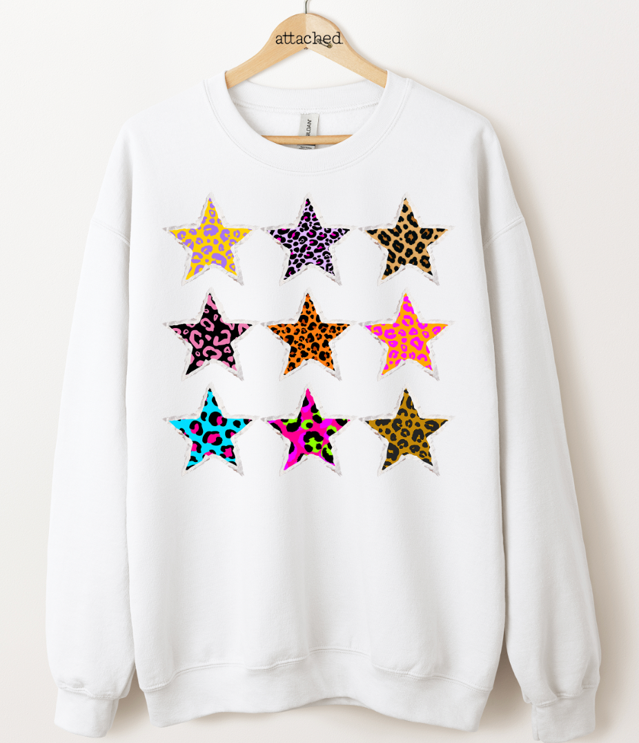 Leopard Stars Graphic Top