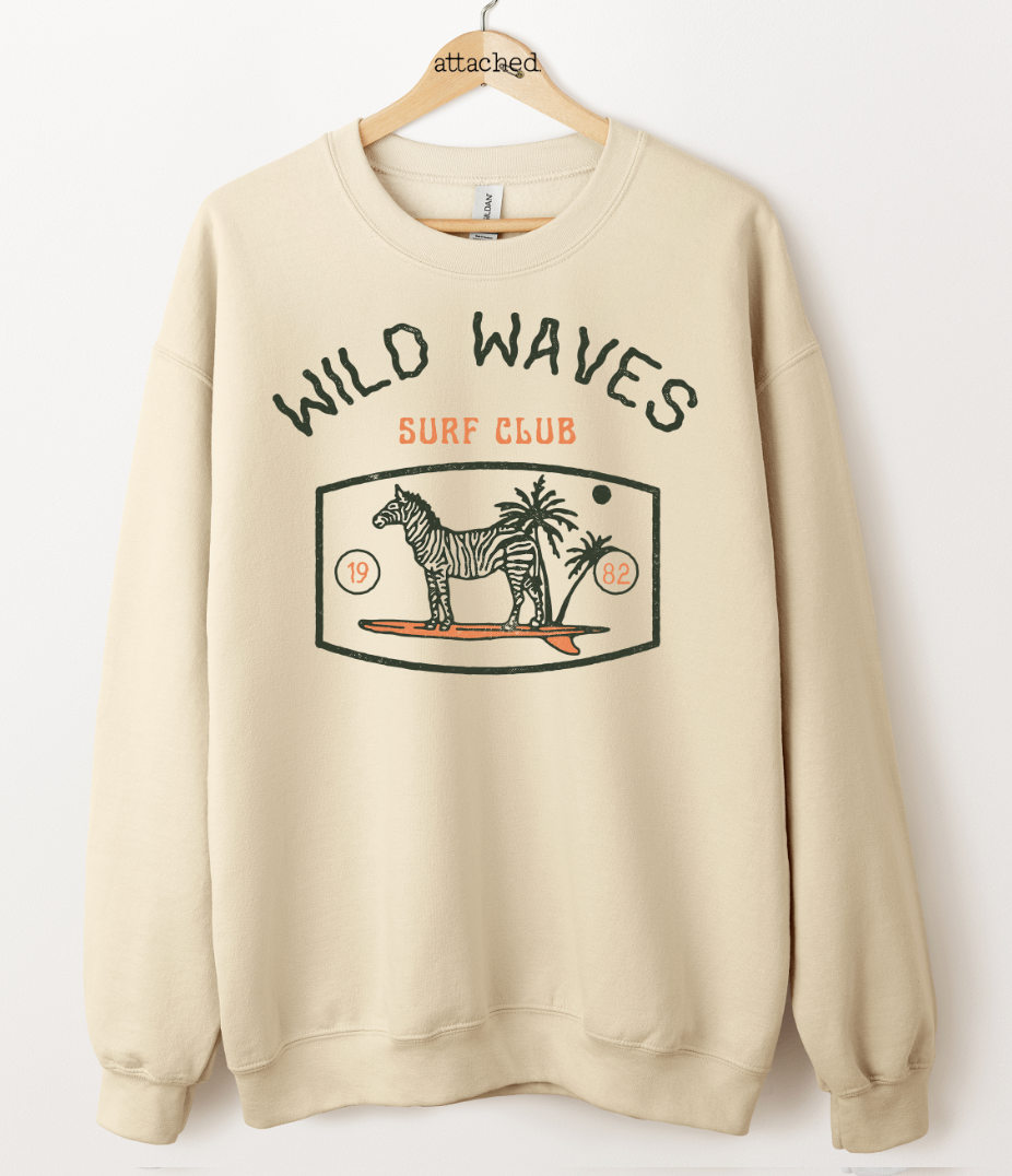 Zebra Wild Waves Graphic Top