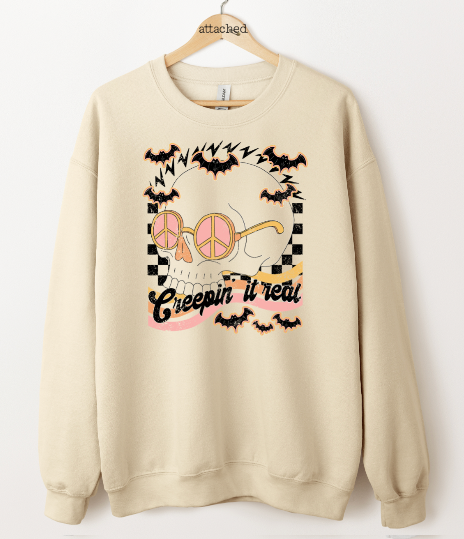 Creepin' It Real Skull Graphic Top