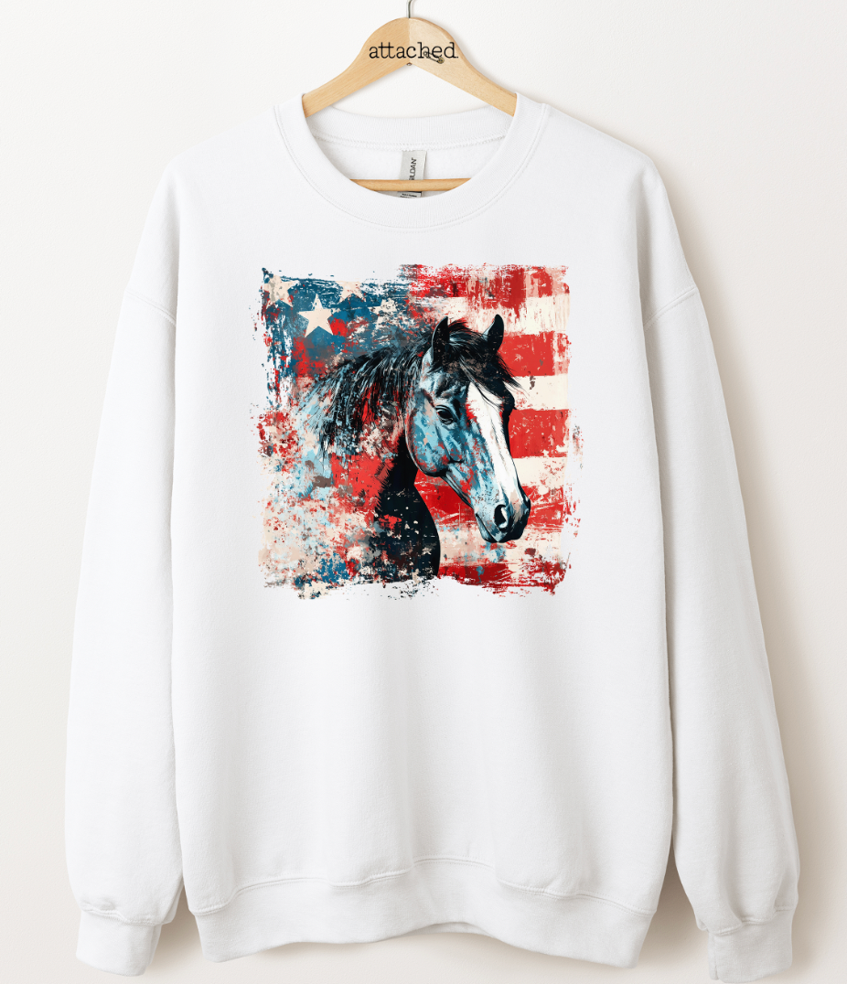 Flag Horse Graphic Top