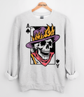 Skull Cowboy Ace Card Graphic Top