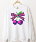 Leopard Bow Cherries Graphic Top