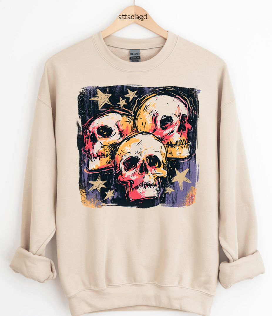 Spooky Skulls Graphic Top