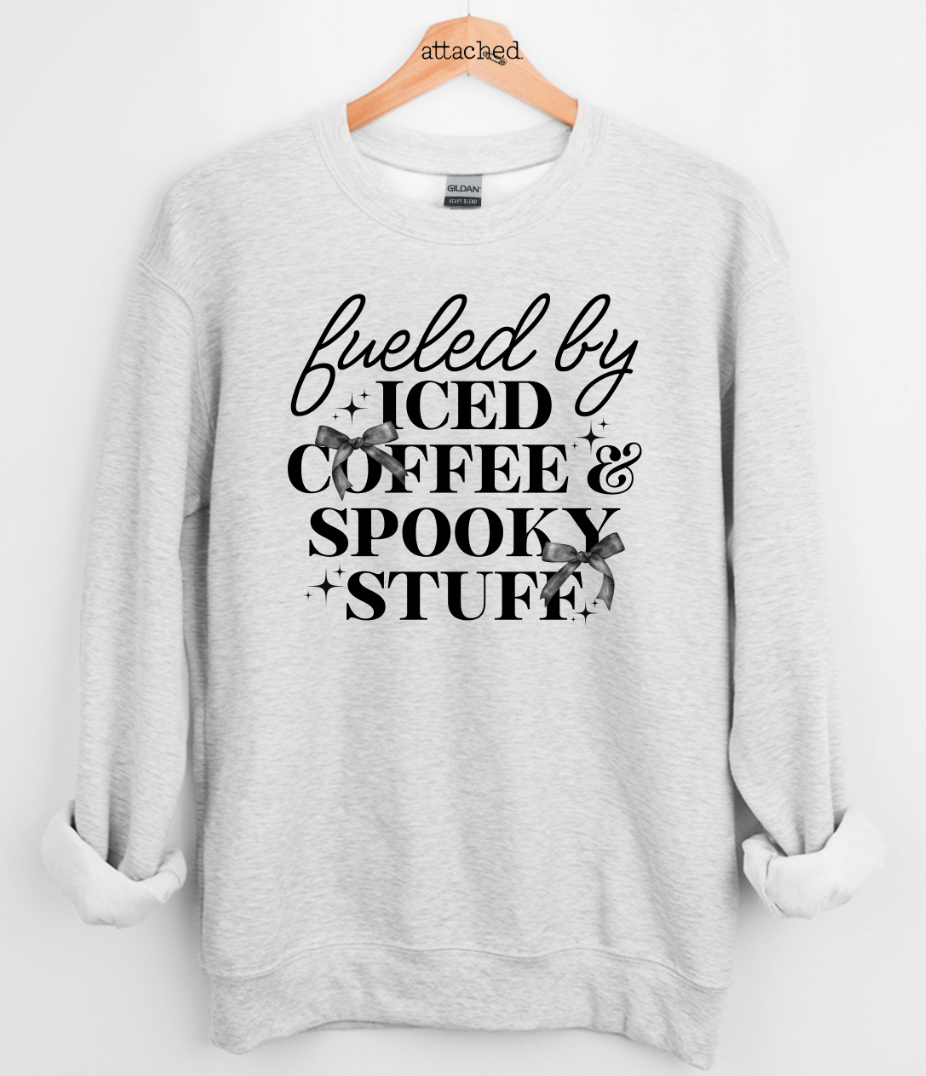 Fueled By Iced Coffee & Spooky Stuff Graphic Top
