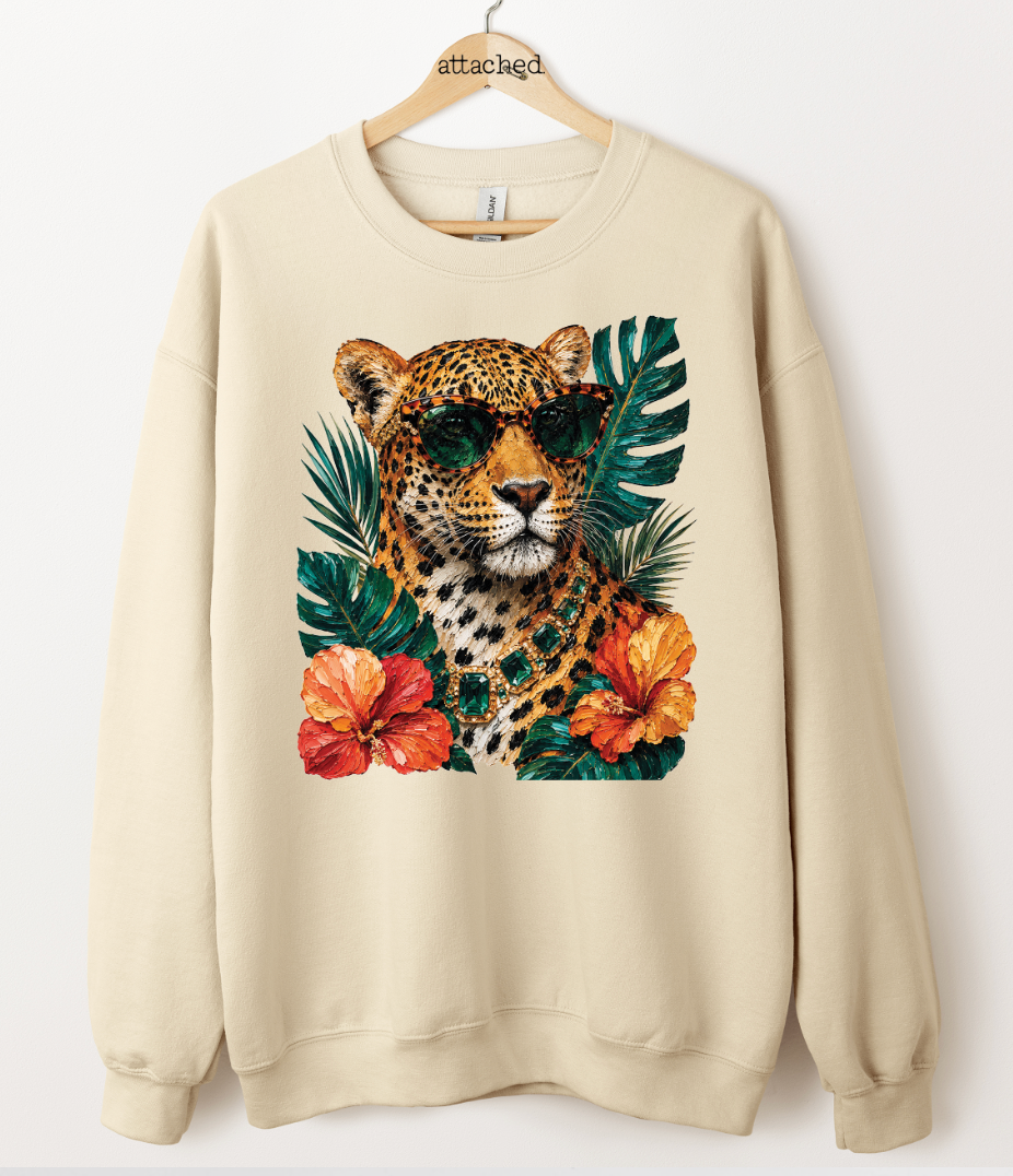 Tropical Leopard Graphic Top
