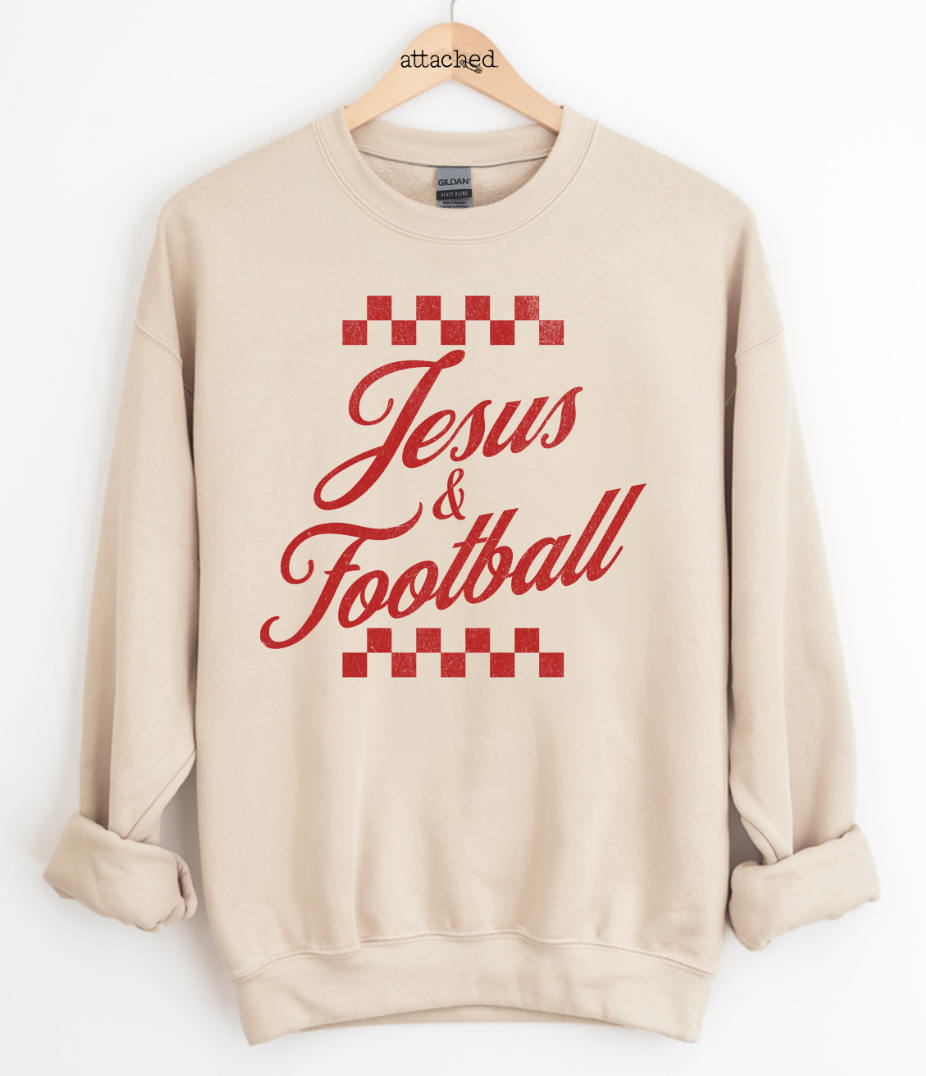 Jesus And Football Graphic Top