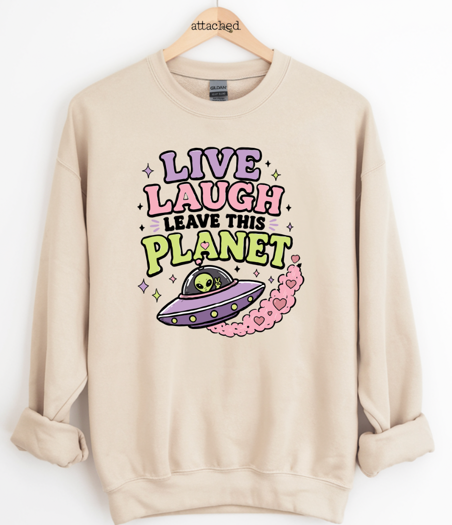 Live Laugh Alien Graphic Top